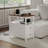 HOMCOM  End Table With Charging Station And USB Ports, Narrow Side Table With Drawers & Shelf  ,