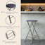 Tabouret pliant sans dossier 24 po Lavish Home avec capacité de 225 lb (ensemble de 4, gris)-383833812