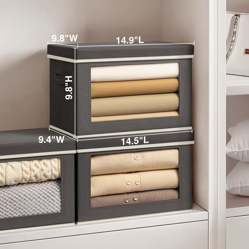 Bacs de rangement en tissu avec couvercles
