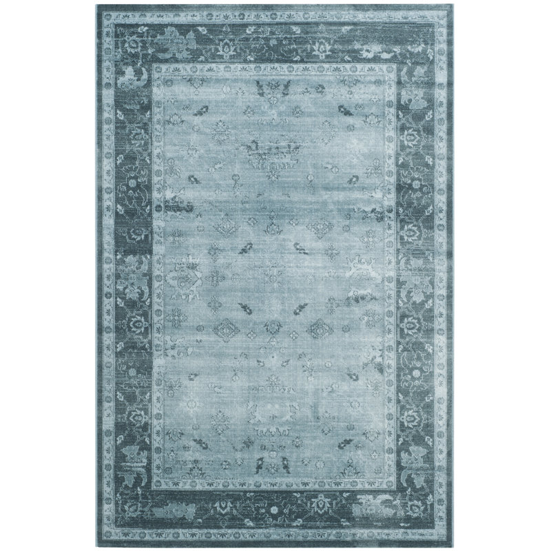 Plumley Viscose Pile Oriental Rug, Rectangle 5'1" x 7'6"