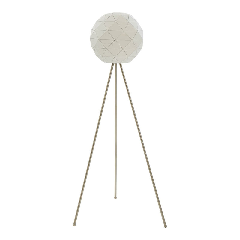 Cosima 160cm Silver Tripod Floor Lamp, White
