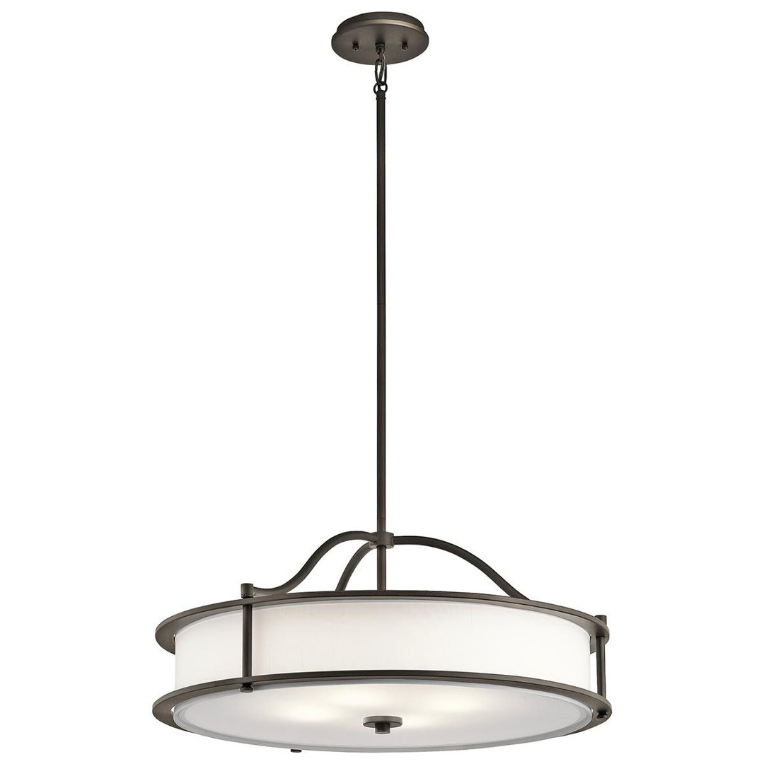Kelia 4 - Light Classic Pewter Drum Pendant