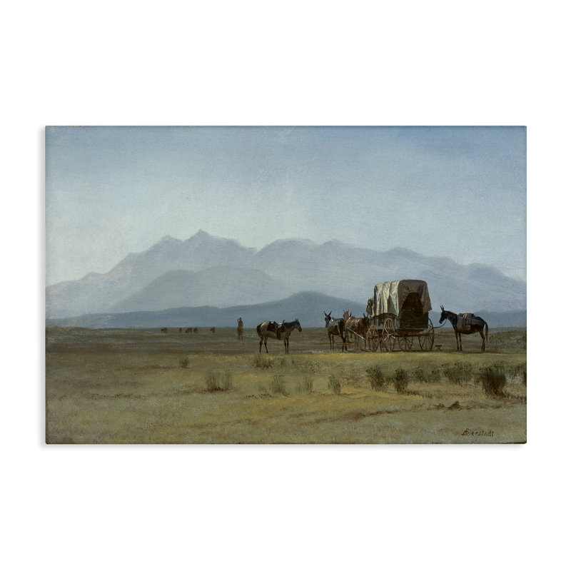 Art mural classique sur toile Wagon de l'arpenteur classique par one1000paintings, H 30 po x l 45 po