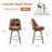 Kishmat Swivel 26'' Upholstered Counter Stool with Solid Wood Frame-953828659