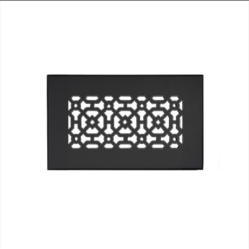  Ouverture de conduit AIR RETOUR 4 po x 8 po | Grille d'air lourde en fonte d'aluminium (6 po x 10 po au total) | Thermolaqué