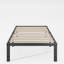 Cadre de lit plateforme en métal Marple de 40 cm (16 pouces) avec lattes en bois, sommier robuste, conception silencieuse, rangement sous le lit, format simple-1688231238