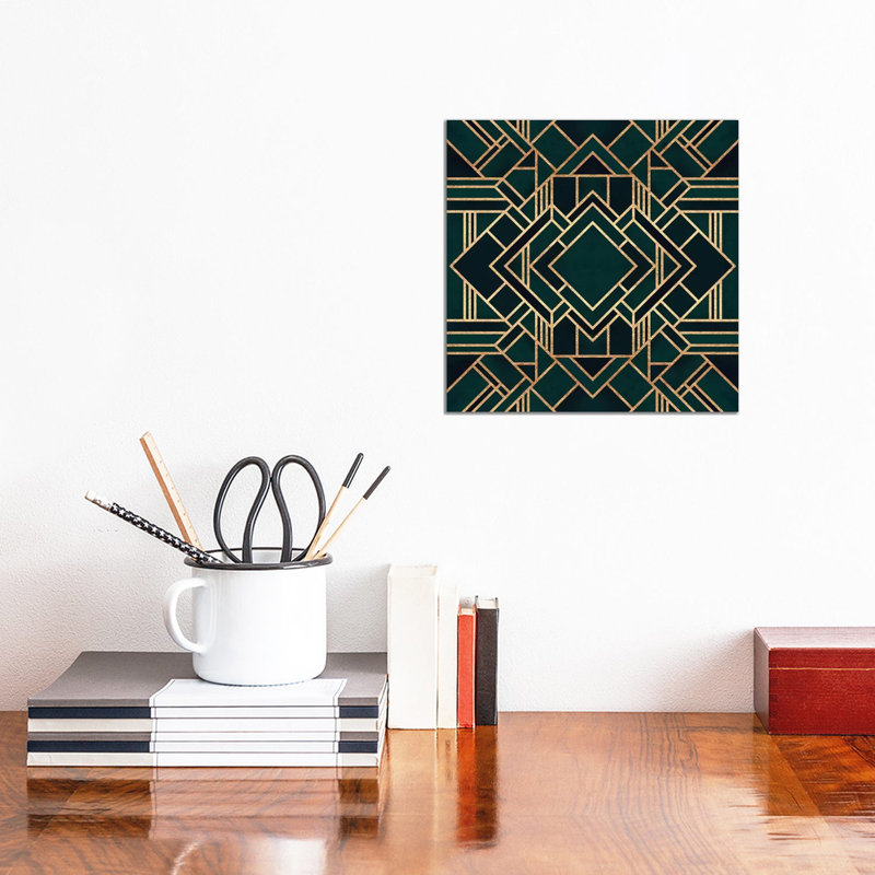 Art Deco III by Elisabeth Fredriksson - Print on Canvas, 45.72 cm H x 45.72 cm W x 1.91 cm D, Wrapped Canvas