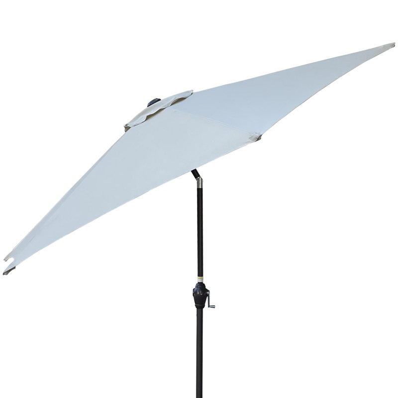 Parasol d'extérieur en métal pour patio, Rayures rouges