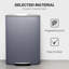 HOMCOM Pedal Bin with Soft-Close Lid, 50L Kitchen Bin with Carry Handle Grey