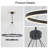 Maleea Modern Chandelier Light Led Kitchen Island Pendant with Remote Control for High Ceiling-597146172