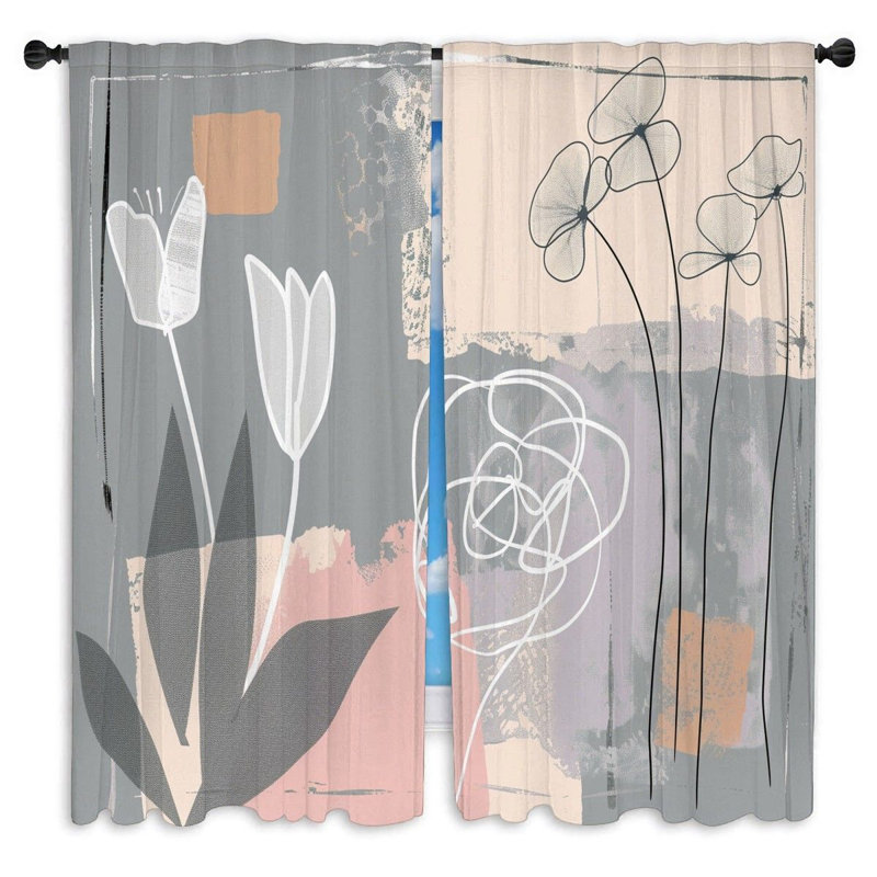 Paire de rideaux obscurcissant en polyester Tafil, L 40 po x L 61 po
