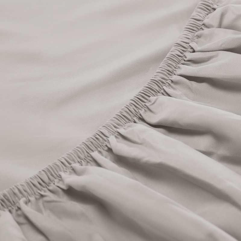 Microfiber Twill Sheet Set, Full/Double Sheet Set with Fitted Sheet, Gray