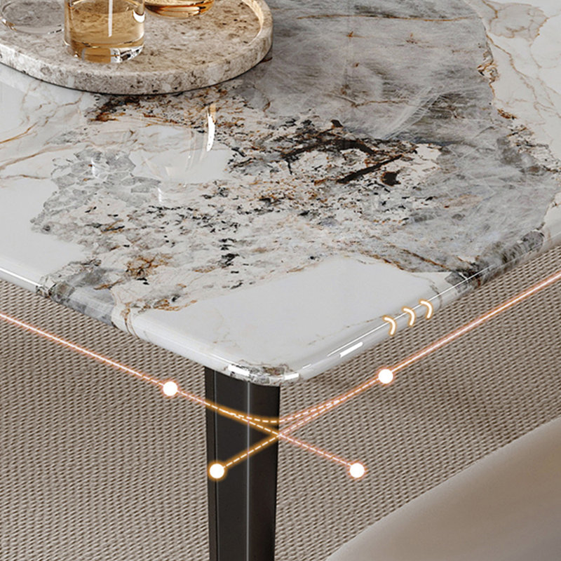 Table de salle à manger en pierre, H 29,52 po x L 70,86 po x l 35,43 po