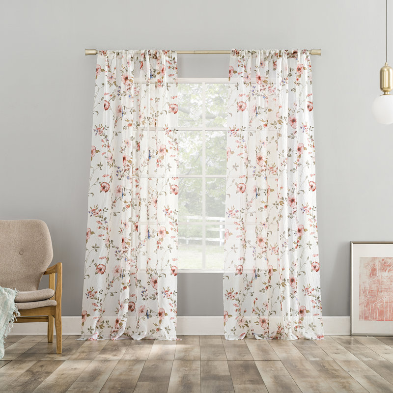 Panneau de rideau transparent avec passe-tringle Jocelyn, L 51 po x L 84 po