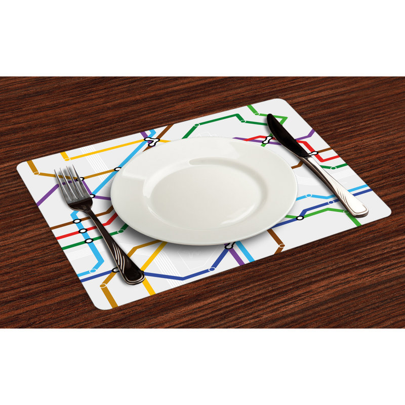 Polyester Abstract Rectangle Placemat