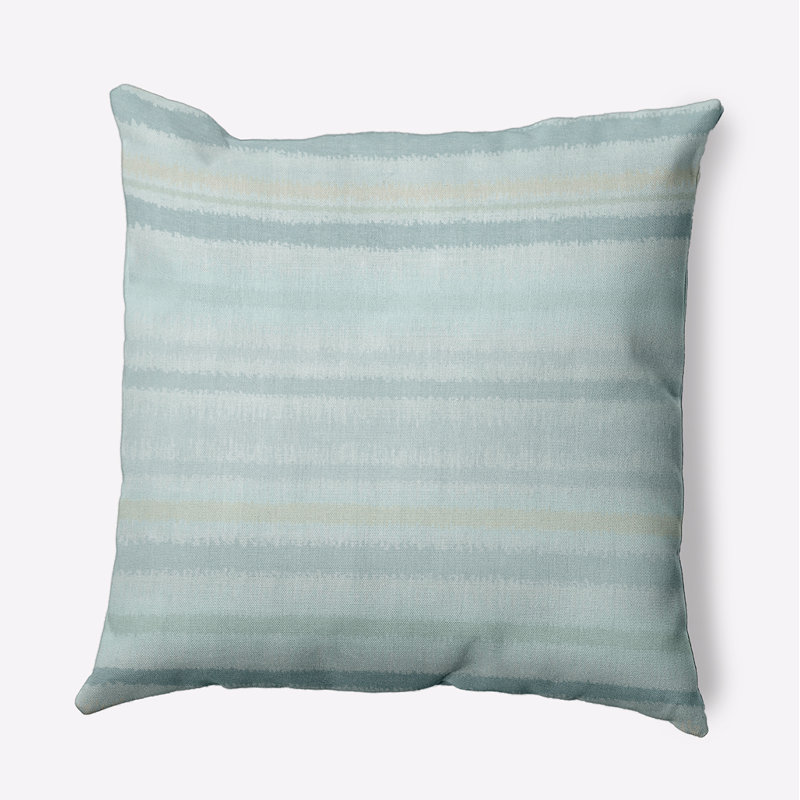 Housse de coussin carrée Raya de agua, H 20 po x l 20 po, Aigue-marine