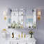 Armoire à pharmacie à miroir en aluminium encastrée ou à fixation murale 36 po x l 30 po avec tablette ouverte-2037808504-2037808502