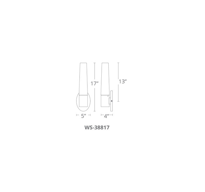 Tusk 1-Light LED Armed Sconce, Brushed Nickel
