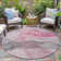 Machine Washable Indoor/Outdoor Xhevrie Blush Rug