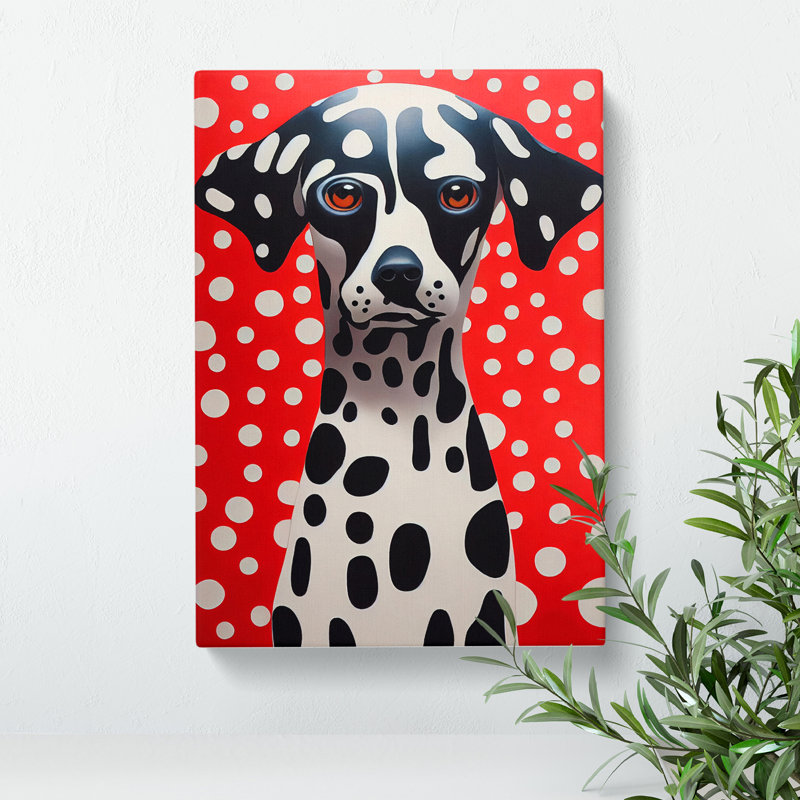 Spotted Dog - Wrapped Canvas Print, 50cm H x 35cm W x 3cm D