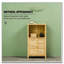 Armoire de rangement robuste en bambou avec patins antidérapants