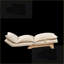 Canapé inclinable Lazy Beige | Profondeur du siège 27,56