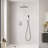 Complete Shower System With Rough-In Valve with 10 Inches Rain Shower Head-1294775975