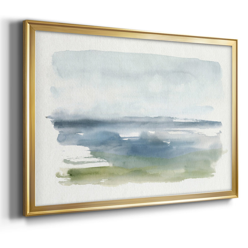 Toile tendue encadrée Coastline Splash IV, Or, H 30 po x l 44 po x P 1,5 po