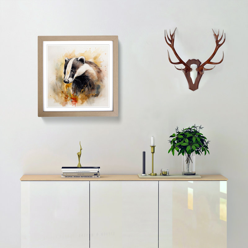Single Picture Frame Print on Wood, Oak