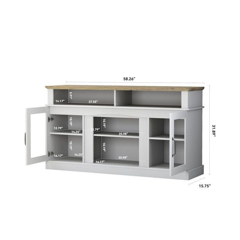 58.27'' Console Table, White