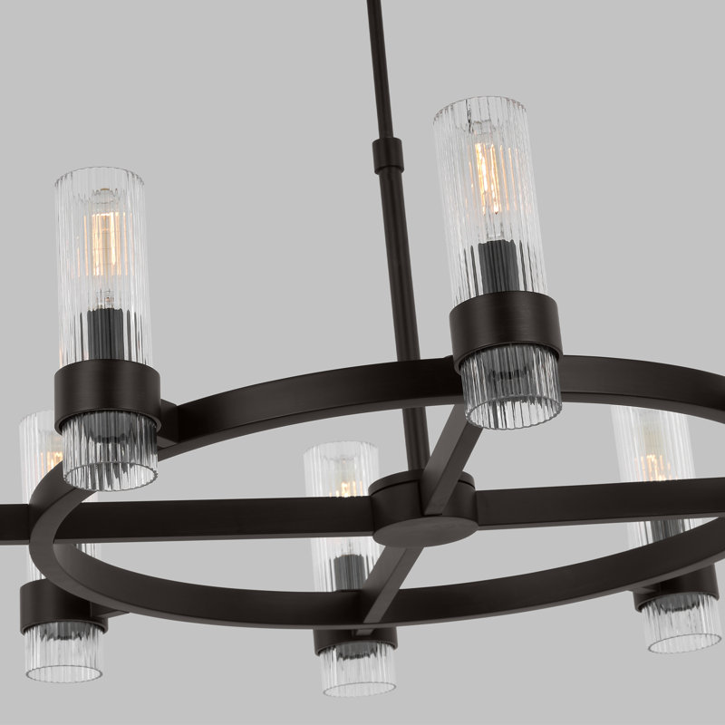 Geneva 8 - Light Chandelier, Aged Iron