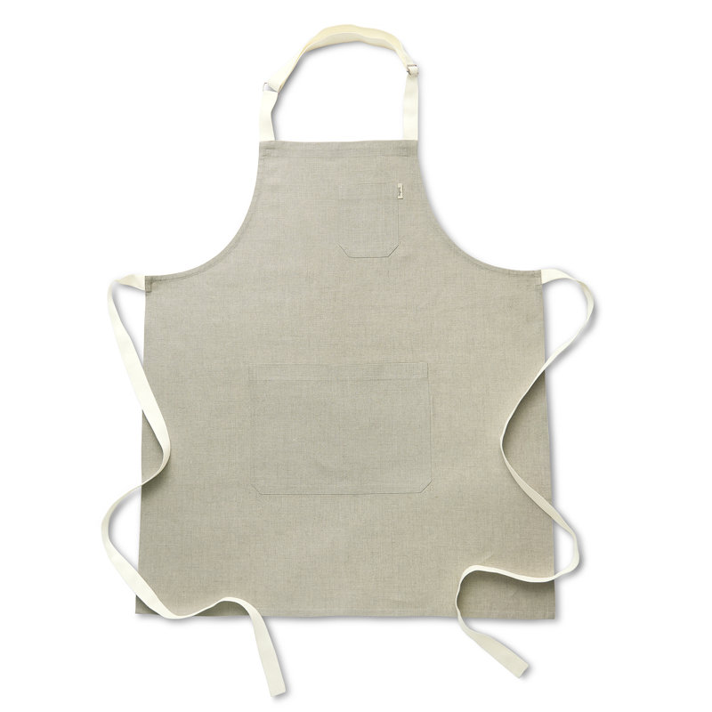 Linen Bib Apron - 100% Pure Linen Apron, Natural/Ivory