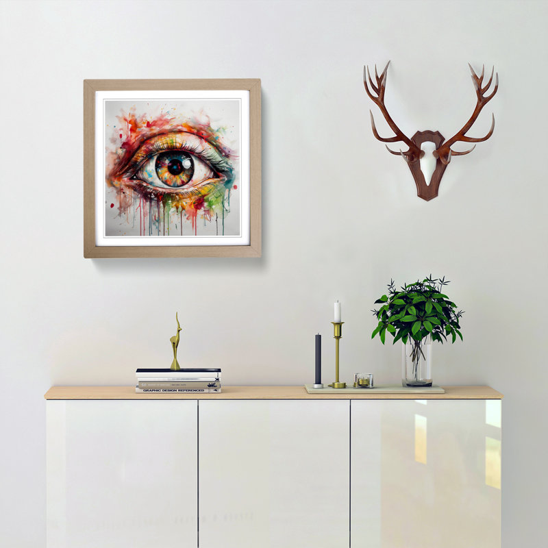 Single Picture Frame Print on Wood, Oak