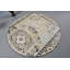 Tapis turc antique antique beige pour la décoration de chambre à coucher avec esthétique rétro brun / beige