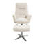 Ensemble 2 pièces chaise pivotante et repose-pieds Arko, chenille beige, base étoile argentée-119906984