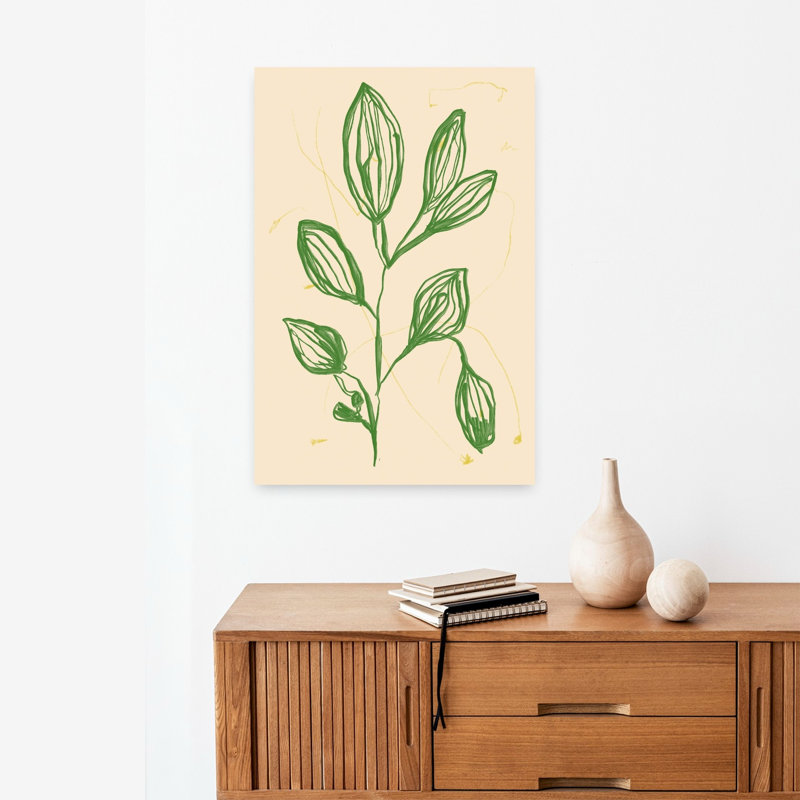 Contemporary Art Abstract Contemporary Elegant Nature Plant Art by Treechild - Wrapped Canvas Print, 60.96 cm H x 40.64 cm W