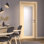 Porte standard préfinie en bois manufacturé et en verre Avon 207