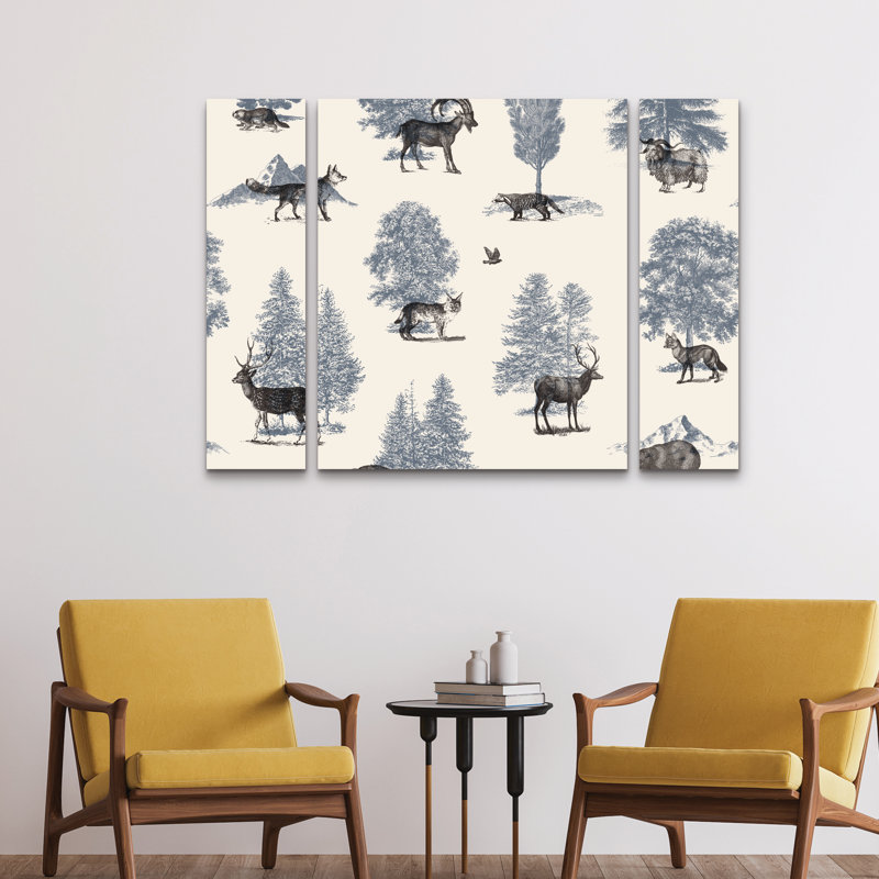 Ensemble de 3 panneaux muraux sur toile - «Where It's Belong» par Florent Bodart pour décoration de salon, de chambre à coucher ou de bureau 