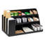 Station de rangement pour tasses, couvercles, condiments et fournitures pour comptoir à 14 compartiments Mind Reader