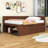 Wood Daybed with Pull-Out Drawers and Shelves-1014668553-1014668554