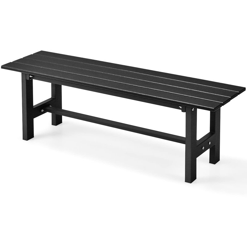 Overlea Outdoor Bench, Black