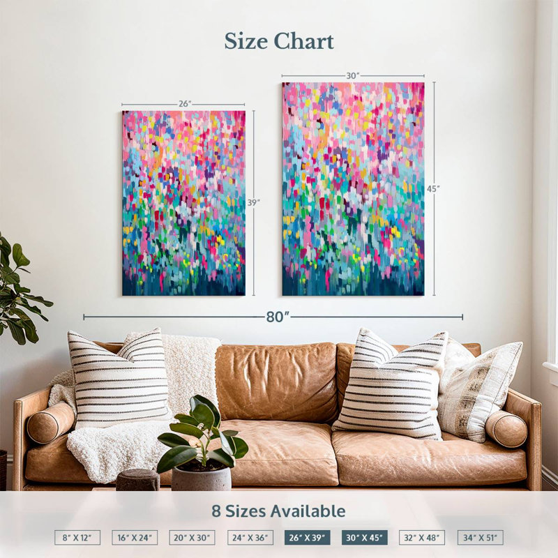 Avery Floral Pixels II, 39" H x 26" W