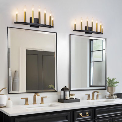 Éclairage pour salle de bain 7 lumières façon bougie 7 lumières