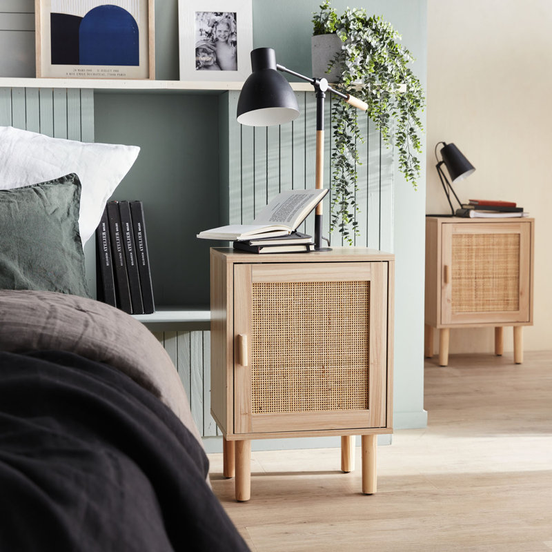 Mann 40cm W Manufactured Wood Bedside Table