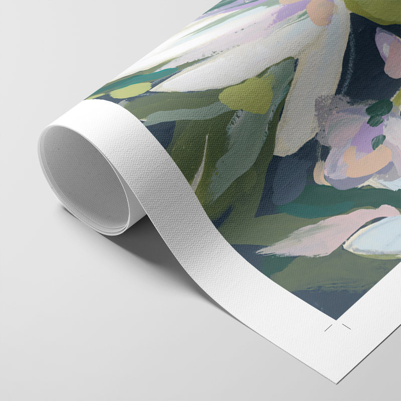 Mauve Jungle Garden II - Impression sur toile seulement - NON-CADRE, H 18 po x l 12 po
