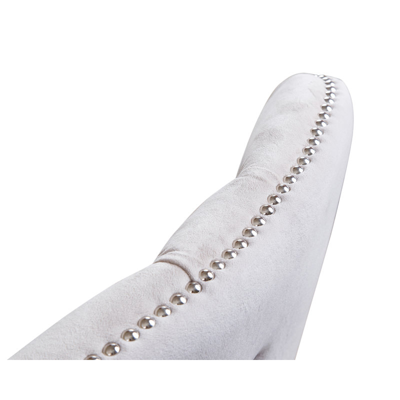 Chaise d'appoint rembourrée et capitonnée Jolliff, Crème