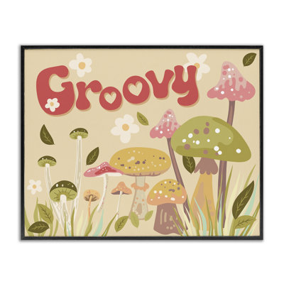Groovy Botanical Mushroom Art par Diane Labombarbe bg-153