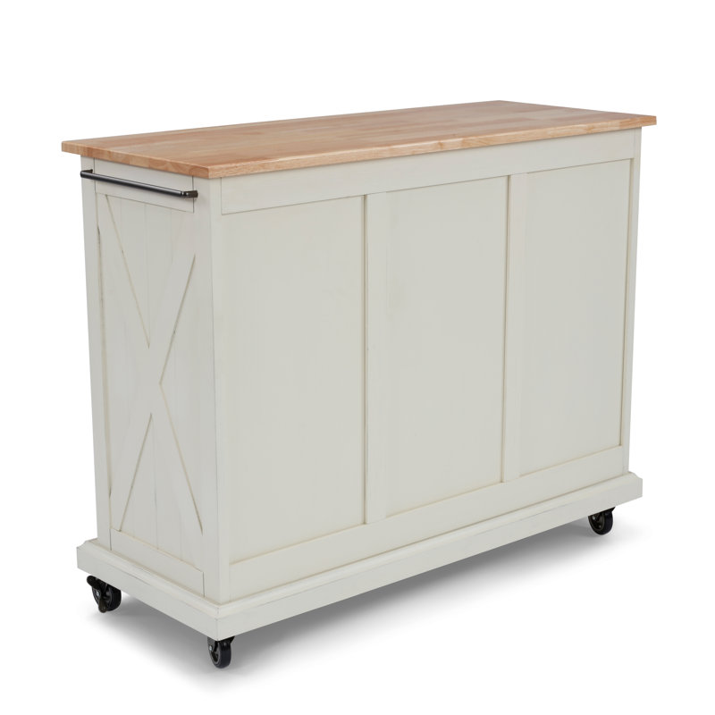 Lana Kitchen Cart, Natural Wood