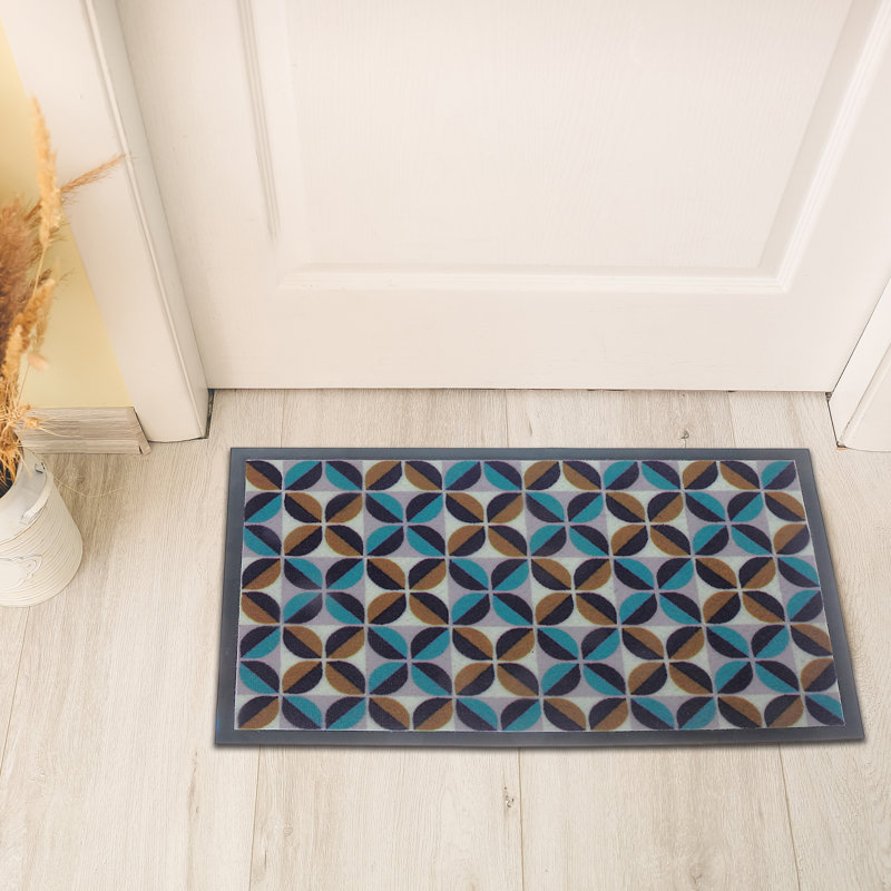 Tapis en PVC imprimé floral éclaté 18 po x 30 po