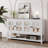 Elegant Retro Console Table/Storage Cabinet/Sideboard With Mirrored Doors-1097788166
